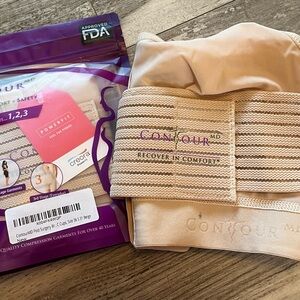 ContourMD Post-Surgery Compression Garment in Nude, set of 2-Medium and a Large